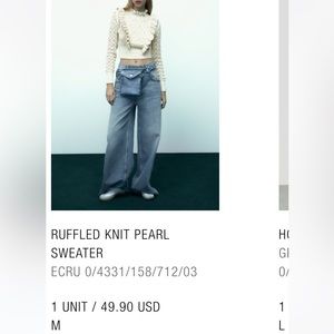 Ruffled Knit Pearl Sweater